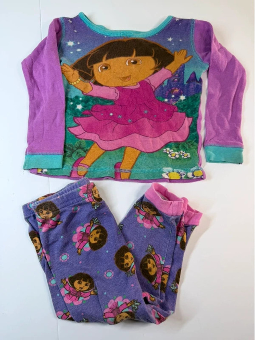 2009 Nickelodeon Dora The Explorer Toddler Girls Size 2T Pajama Set
